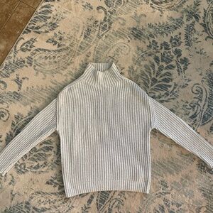 GAP Women's Cowl Neck Sweater cream thick warm winter cozy 8